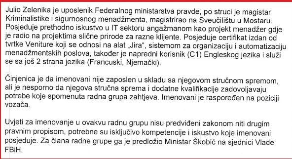 Kako je magistar kriminalistike zaposlen kao vozač federalnog ministra pravde