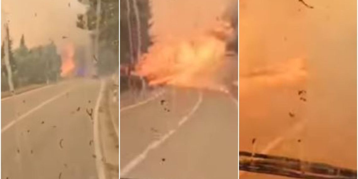 Slobodna Dalmacija – Dramatična snimka kod Podgore, vatrogasci se probijali kroz vatrenu buktinju, pogledajte video: ‘Bože pomozi!’