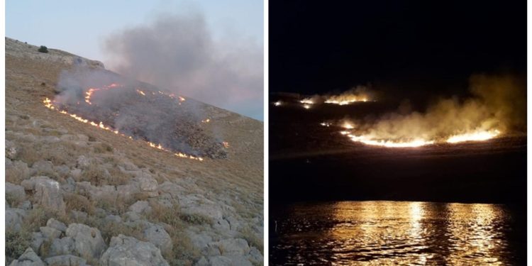 Ugašen požar koji je na otoku Kornatu izazvala signalna raketa