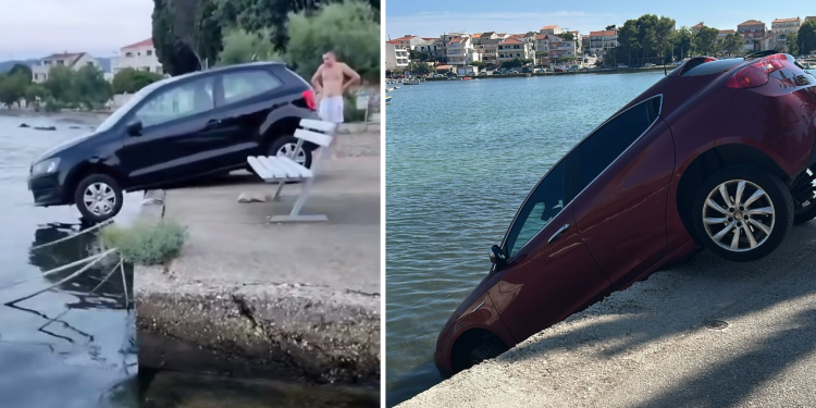 Slobodna Dalmacija – VIDEO Što se ovo događa!? U jednom danu dva automobila na našoj obali postala ‘viseća’: ‘Kvase nogice u moru…’