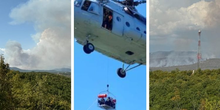 Apel planinara. “Nitko ne gasi požar na Ošjaku na Dinari, planinarsko sklonište u opasnosti”. Županijski zapovjednik: “Helikoperom diženo snage”