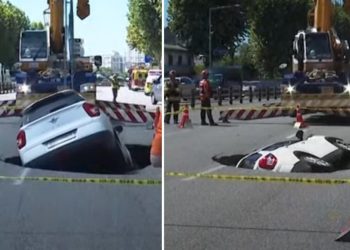 Auto Klub – Zemlja se otvorila: Rupa progutala auto, putnici s teškim ozljedama završili u bolnici