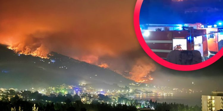 DOBRE VIJESTI IZ PODGORE Zapovjednik: “Vjetar je stao, obranili smo kuće i situacija je stabilna. Čekamo kanadere”