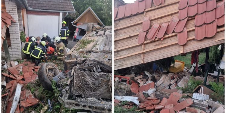 Dramatični prizori kod Ivanića: Autom se ljudima zabio u kuću