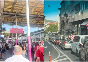 FOTO Ogromna je gužva prema trajektnoj luci, mnogi su zapeli u koloni