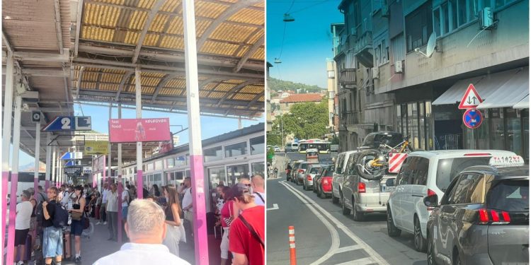FOTO Ogromna je gužva prema trajektnoj luci, mnogi su zapeli u koloni