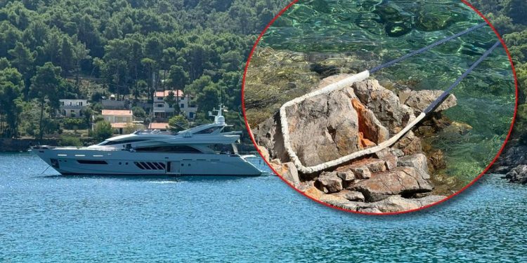 Koliko je opterećenje za stijene vezivanje jahti, pogledajte na primjeru u Lošinju