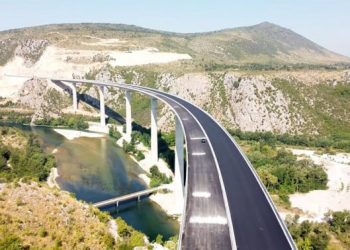 MOST HERCEGOVINA Postavljen je prvi sloj asfalt, evo kakav će biti finalni izgled