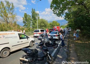 MOSTAR Kamion izletio s ceste prema Neretvi, promet na M17 potpuno obustavljen