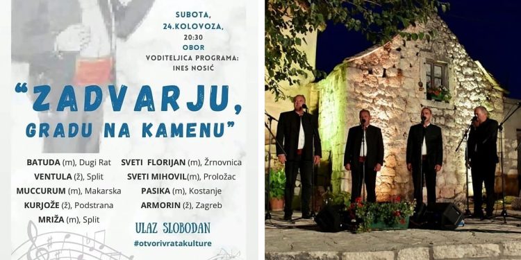 Ne propustite 8. smotru klapa u Zadvarju, nastupaju vrsne dalmatinske klape