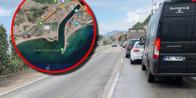 Ogromne gužve prema Splitu iz Omiša, kolone nepregledne