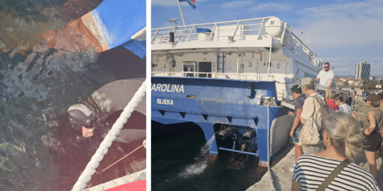Opet problemi na Jadroliniji. Katamaran prema Visu nije mogao krenuti, intervenirali ronioci