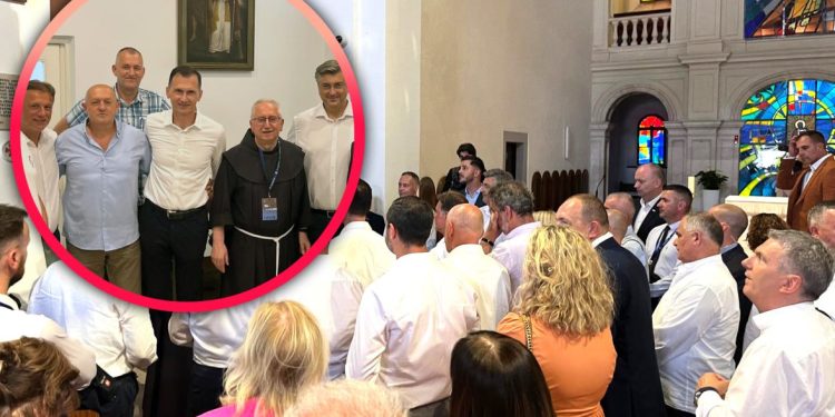 Plenković i Primorac u Sinju: Primio ih upravitelj Svetišta Gospe Sinjske