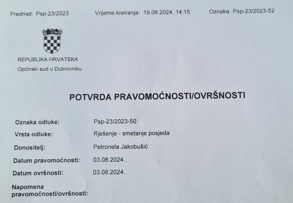 Pravomocno 03 08 2024