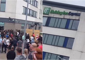 Razularena rulja upala u hotel s azilantima, zapalili vatru i razbili prozore: Premijer poslao poruku