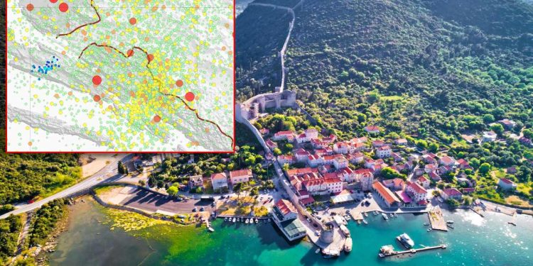Seizmiški najaktivnije je epicentralno područje Ston-Slano!