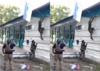 Ukrajinci snimili kako gaze ruske zastave, Rusi: ‘Naš odgovor nećete dugo čekati’