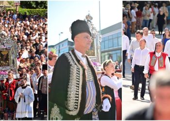 VELIKA GALERIJA IZ SINJA Tisuće ljudi se mole Gospi Sinjskoj unatoč vrućini