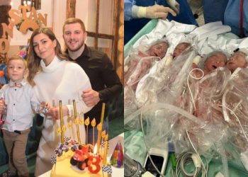 VRATILI SE U BiH Mladi par nedavno je dobio četvorke, a sada su prava atrakcija za prolaznike u svom gradu