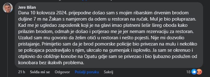 Od kud konobi usred Kornata dozvole za prodaju struje? Nova svjedočanstva o protjerivanju 'nepodobnih gostiju': "U blizini su bili i policajci!"
