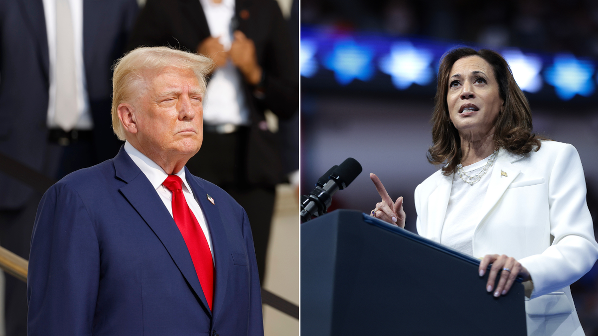 Trump Harris podijeljena slika