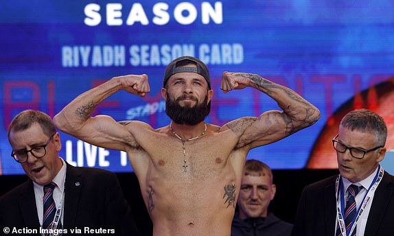 Boxing - Daniel Dubois v Anthony Joshua - Weigh-in - Trafalgar Square, London, Britain - September 20, 2024 Anthony Cacace during the Weigh-in Action Images via Reuters/Andrew Couldridge