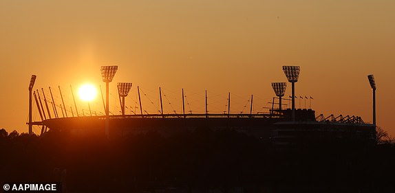 MCG se vidi uoči velikog finala AFL-a između Sydney Swansa i Brisbane Lionsa na Melbourne Cricket Groundu u Melbourneu, u subotu, 28. rujna 2024. (AAP Image/Con Chronis) NEMA ARHIVIRANJA, UPOTREBA SAMO ZA UREDNIŠTVO