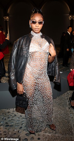 Also in attendance was Normani, who put on a very daring display in an almost completely see-through mesh dress