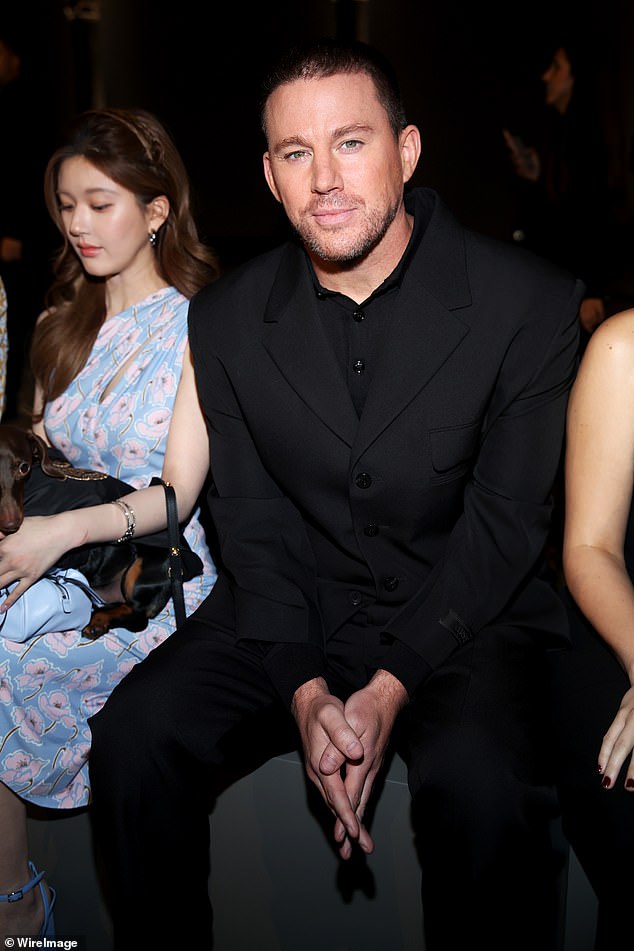 Channing later took his seat in the front row at the fashion extravaganza