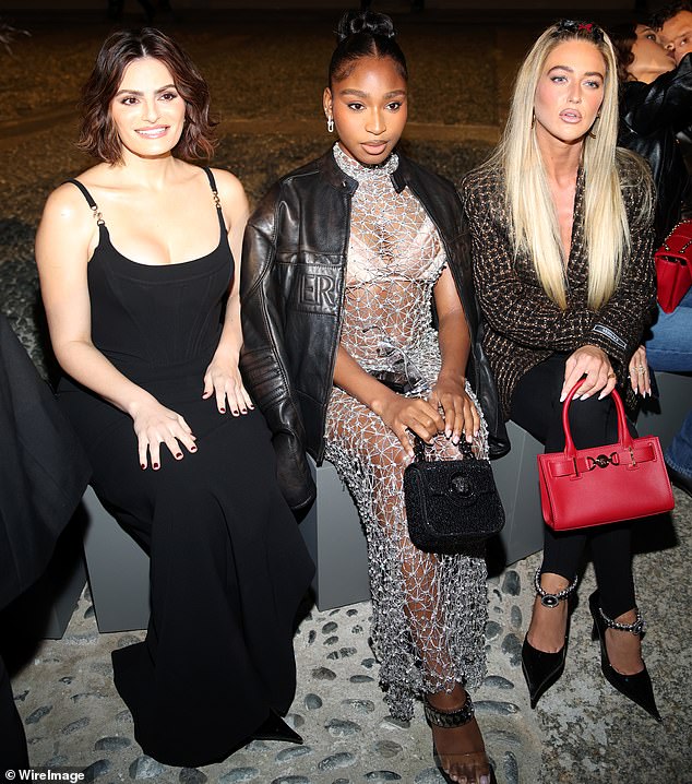 The actor was seated next to Nava Mau and Normani as the runway show kicked off