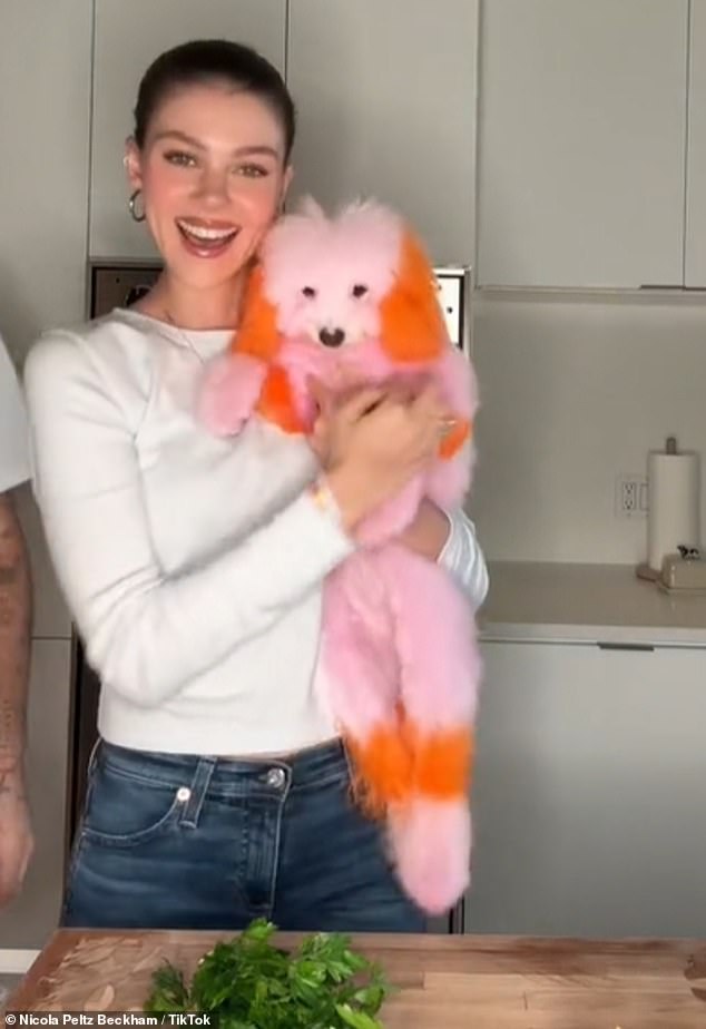 Nicola Peltz Beckham potpuno je šokirala obožavatelje u subotu jer je u novom videu na TikToku obojila svog kućnog ljubimca u jarko ružičasto i narančasto