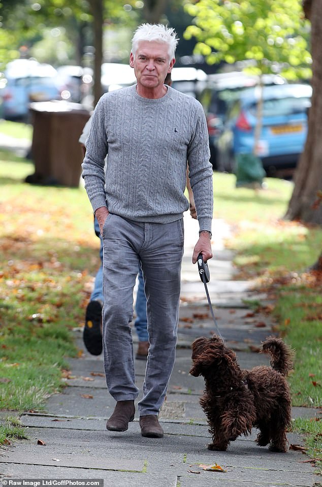 Phillip Schofield looked pretty pleased with himself on Wednesday as he was pictured for the first time since his TV comeback news broke  after followers branded him a 'narcissist'