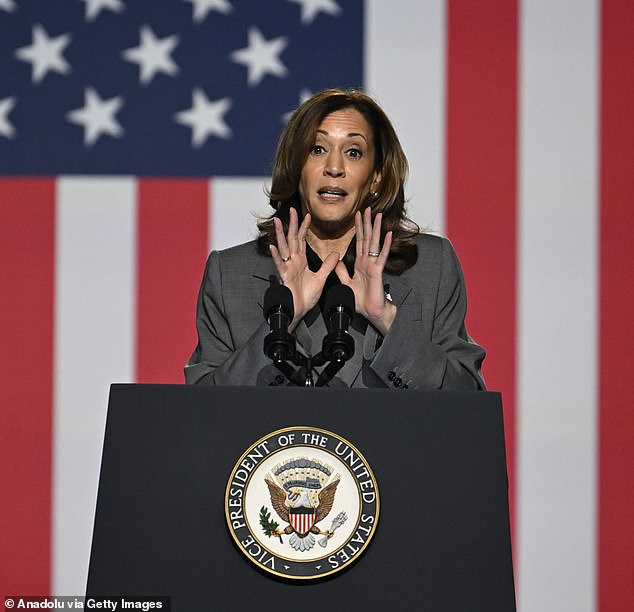 'That why I can¿t endorse; I can¿t put my entire name or my entire project behind one, because there is no way I can stand behind some of the left¿s completely transphobic and completely genocidal views. T here are huge problems on both sides,' (Harris pictured in Septemeber)