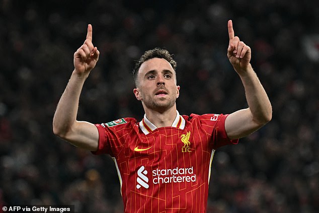 Diogo Jota (na slici) postigao je gol za Redse kada su pobijedili West Ham 5-1 na Anfieldu