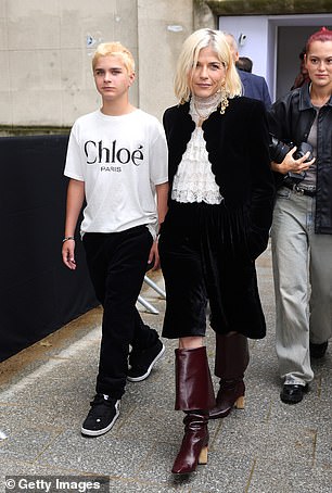 Arthur, who Selma shares with former boyfriend Jason Bleick, wore a simple white Chloe T-shirt