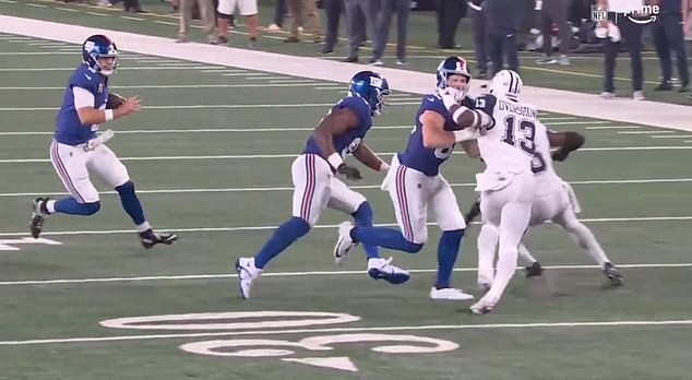 Giants tight end Daniel Bellinger pozvan je na masku za lice dok mu je otet vlastiti roštilj