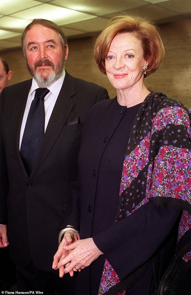 Dame Maggie Smith and her partner Beverley Cross on November 24, 1995