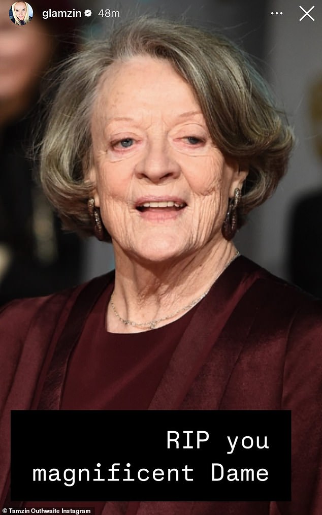 Tamzin Outhwaite called Dame Maggie a 'magnificent Dame' in her tribute