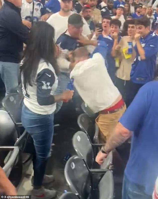 Navijač Cowboysa zadao je niz udaraca navijača Giantsa na stadionu MetLife u četvrtak