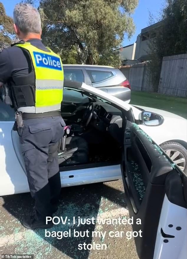 Tier je pratila njezin automobil sve do parkirališta u Melbourneu - a policija je razbila prozor kako bi uhitila optuženu, koja je navodno spavala na prednjem sjedalu