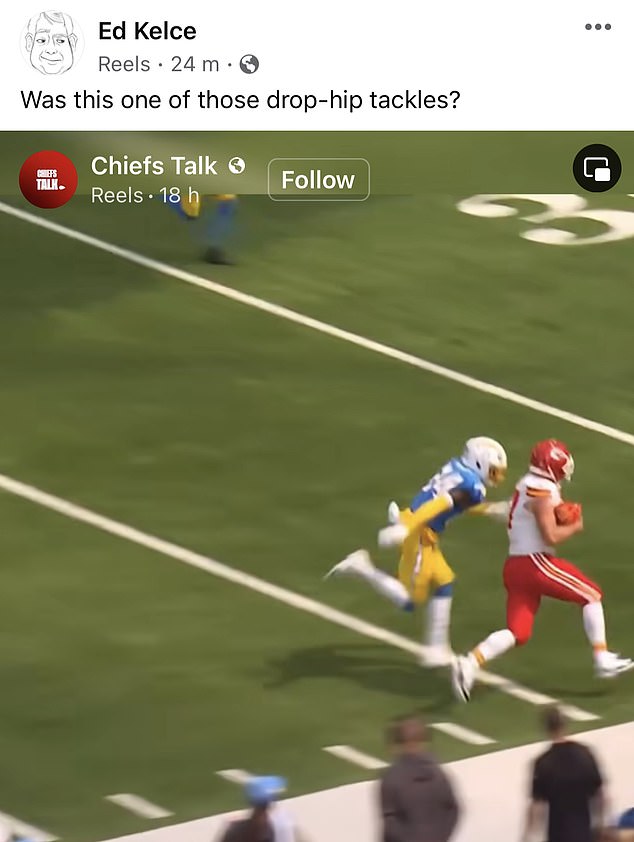 Ed Kelce doveo je u pitanje je li sin Travis u nedjelju bio meta zahvata s boka