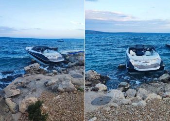 Gliser na Pagu prepušten sam sebi i nevremenu