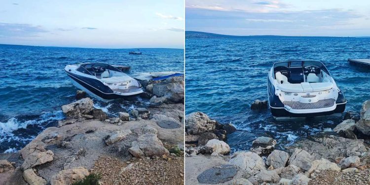 Gliser na Pagu prepušten sam sebi i nevremenu