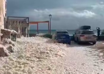 MORSKA PJENA NA ULICAMA Neobična pojava u istarskom Novigradu