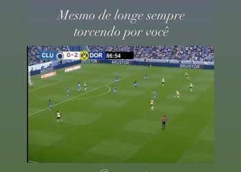 Manekenka djevojka zvijezde Borussije Dortmund prisiljena je žurno OBRISATI svoju objavu na Instagramu kojom ga podržava u Ligi prvaka – nakon što su obožavatelji uočili vrlo neugodan problem