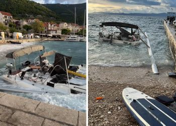Nevrijeme u Bolu razbilo i potopilo jedrilicu