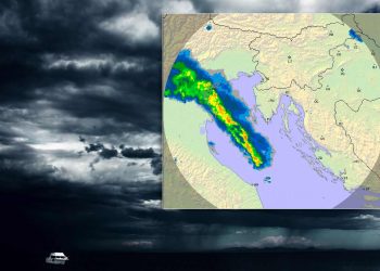 Olujna linija se razvila na otvorenom moru sjevernog Jadrana