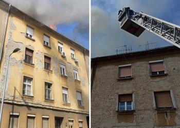 Požar u zgradi u Zagrebu: Ozlijeđen vatrogasac