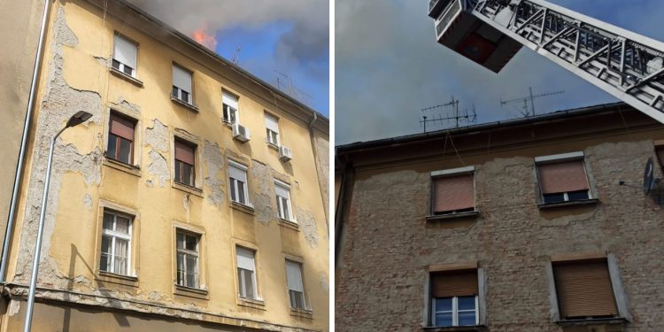 Požar u zgradi u Zagrebu: Ozlijeđen vatrogasac