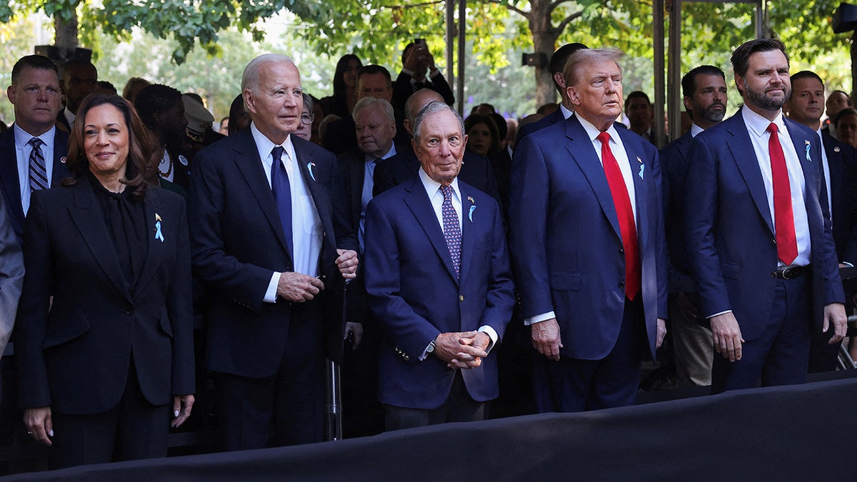 Donald Trump, JD Vance, Kamala Harris i Joe Biden na komemoraciji 11. rujna u New Yorku.